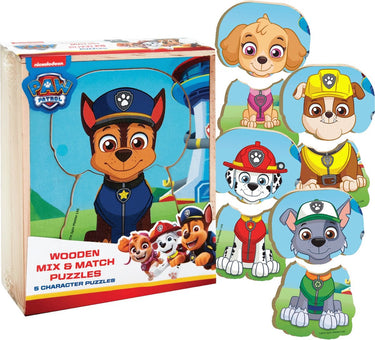 Speelgoedland paw patrol houten mix match puzzel