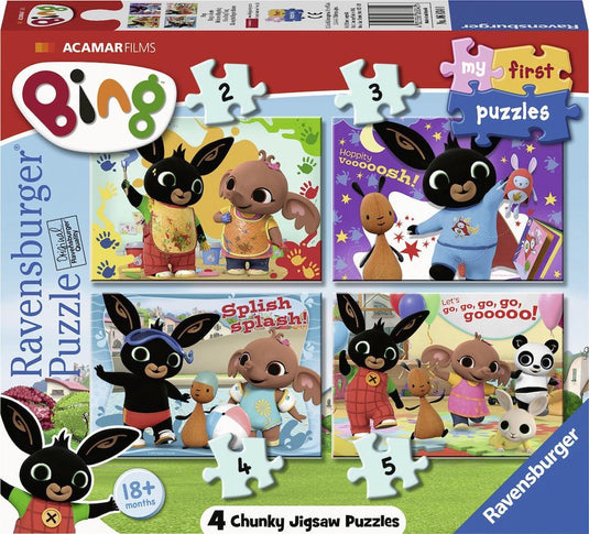 Ravensburger bing bunny - my first puzzels - 2+4+6+8 stukjes - kinderpuzzel