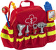 Klein toys reddingsrugzak - incl. speelgoedinstrumenten met geluidseffecten - verstelbare riemen - rood geel