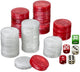 Philos backgammon speelstukken set large 34 mm rood wit