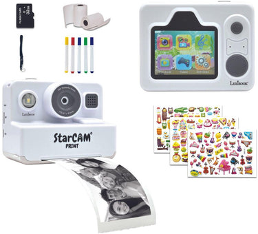 Lexibook starcam® afdruk classic, camerapakket met instantprinter, sd-kaart en fotopersonalisatieset