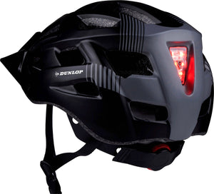Dunlop fietshelm - mountainbike helm - maat l - verstelbaar 58-61cm - led verlichting - zwart