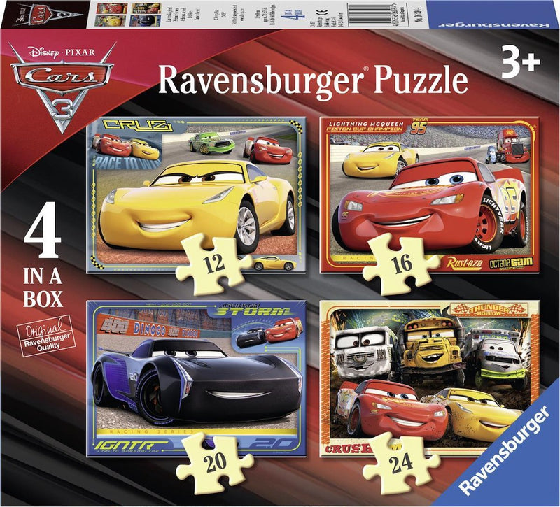 Load image into Gallery viewer, Ravensburger puzzel disney cars 3 let's race! - 12+16+20+24 stukjes
