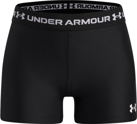 Under armour heatgear shorty-blk meisjes sportbroek - zwart - wit
