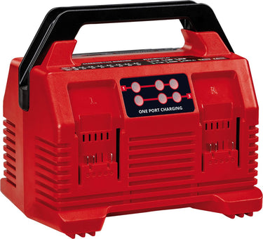Einhell quattrolader - power x-change - 18 v - laadvermogen: 4a - parallel opladen van 2x2 accu's - refresh-modus - geschikt voor alle power x-change accu's