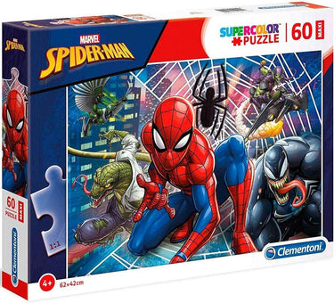 Clementoni legpuzzel super color maxi spiderman, 60st.