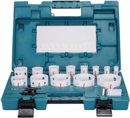 Makita d-63993 gatenzaagset 16.0 mm, 19.0 mm, 22.0 mm, 25.0 mm, 32.0 mm, 35.0 mm, 37.0 mm, 44.0 mm, 51.0 mm, 57.0 mm, 6