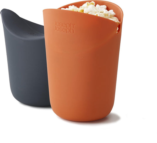 Joseph joseph m-cuisine popcornmakers – 2-delige set van siliconen magnetronbekers