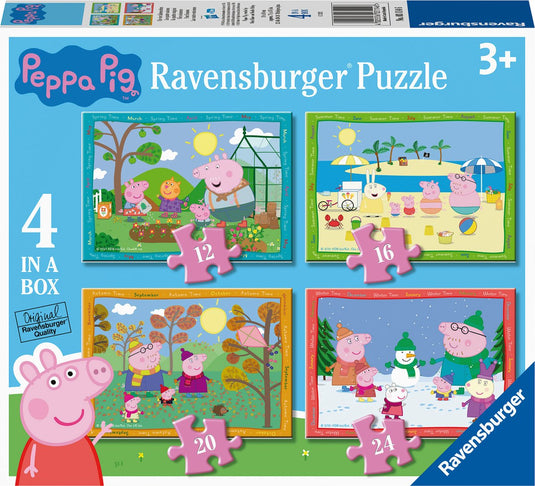 Ravensburger puzzel peppa pig: 4 seizoenen - 12+16+20+24 stukjes
