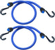 Merkloos sans marque set van 2x stuks bagagespin snelbinders 120 cm blauw - snelbinders - spanelastieken met haken