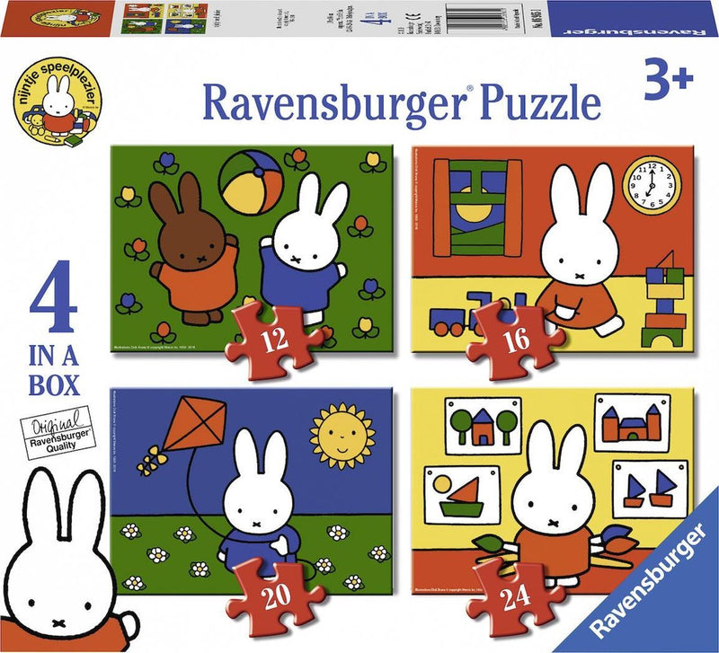 Load image into Gallery viewer, Ravensburger nijntje 4in1box puzzel - 12+16+20+24 stukjes - kinderpuzzel
