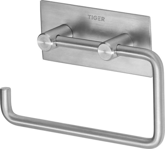 Tiger square - wc rolhouder zonder klep - zonder boren - 3m tape - rvs geborsteld
