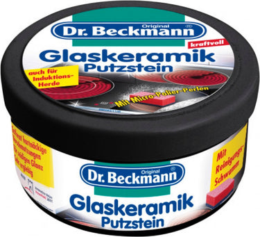 Dr. beckmann glazen keramiek inductie reinigingssteen - inclusief spons binnenin - krachtige reiniger - 250gr