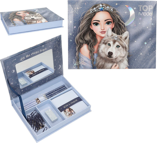 Depesche - topmodel schrijfwarendoos - wolf