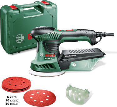 Bosch pex 300 ae excenterschuurmachine - op snoer - 270 w - incl accessoires en opbergkoffer
