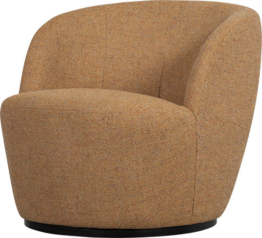 Woood serra draaifauteuil - melange stof - curry - 68x70x77