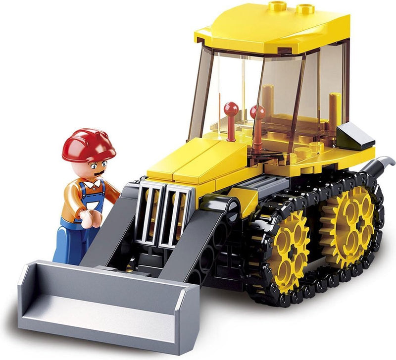 Load image into Gallery viewer, Sluban town bulldozer bouwspeelgoed kinderen vanaf 6 jaar - constructiespeelgoed modelbouw - bouwdoos met 132 bouwstenen - m38-b0377d
