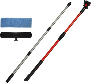 Einhell telescopische geleidesteel voor brillianto - 2-delig - 1x telescoopstang voor ruitenreiniger - 1x telescoopstang met opzetstuk voor microvezeldoek - beide verlengbaar tot 120 cm
