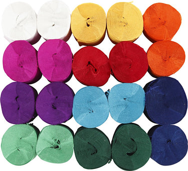 Creotime crêpepapier 20 m 5 cm 20 stuks multicolor