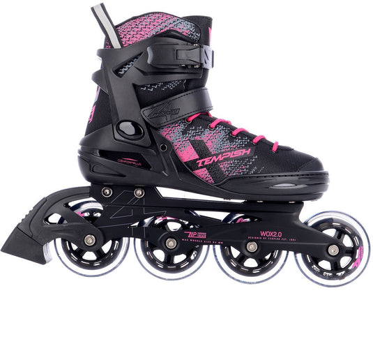Tempish wox 2.0 lady inline skates - 84mm - fitness - zwart roze - maat 37