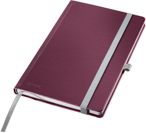 Leitz style notitieboek a5 gelijnd - met hardcover - 100 grams papier - granaat rood