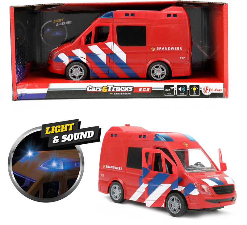 Load image into Gallery viewer, Toi-toys brandweerwagen met licht en geluid
