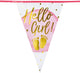 Boland - folievlaggenlijn 'hello girl!' - geen thema - babyshower
