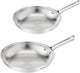 Tefal duetto on b866s234 – set van 2 braadpannen – pannenset 24 28 cm – knapperig bakresultaat – premium roestvrij staal – inductiegeschikt – geklonken handgrepen – koekenpannen