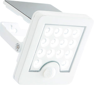 Brilliant luton - buiten wandlamp - led 4w - solar - sensor - 540 lm - 4000k - ip65 - wit