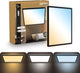 B.k.licht shallow - dimbaar badkamerlamp plafonniere - plafondlamp met afstandsbediening - badkamerverlichting met cct - ip44 - 42 x 42 cm - zwart