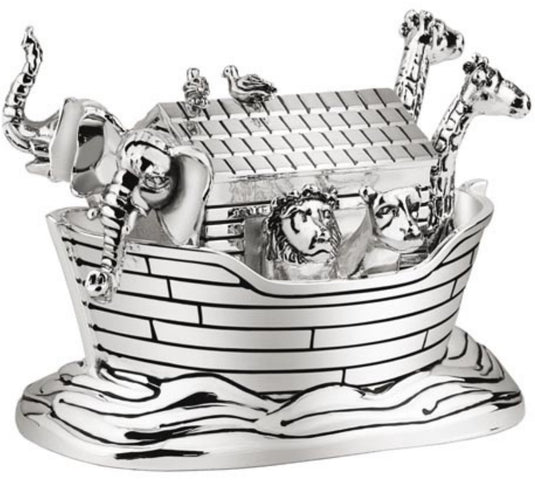 Zilverstad - muziekdoosje noah's ark zilver kleur