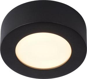 Lucide brice-led - plafonnière (plafondlamp) badkamer - ø 11,7 cm - led dimbaar - 1x8w 3000k - ip44 - zwart