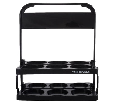 Avento inklapbaar draagrek - voor 6 bidons - zwart - 28 x 33.5 x 17.5 cm