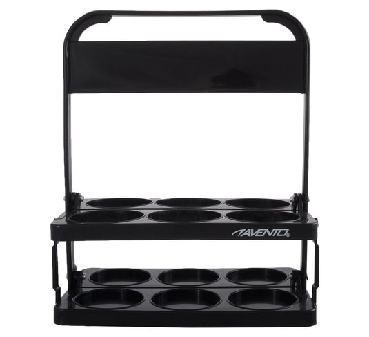Avento inklapbaar draagrek - voor 6 bidons - zwart - 28 x 33.5 x 17.5 cm