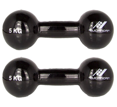 Rucanor dumbbells 5 kg 2 stuks zwart