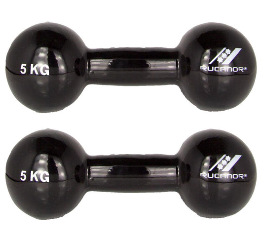 Rucanor dumbbells 5 kg 2 stuks zwart
