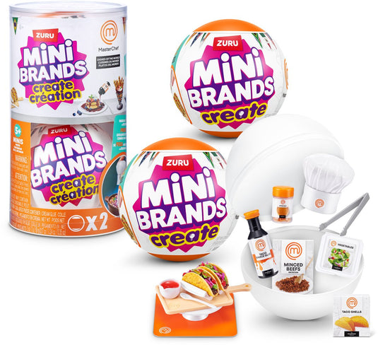 Mini brands zuru create - eten - masterchef series 2 - 2 pack