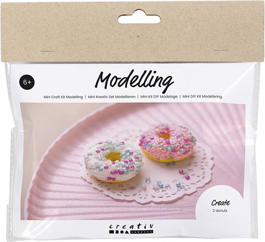 Creativ company https: www.cchobby.nl mini-hobbyset-boetseren-donuts-roze-turquoise-wit-geel-1-doos