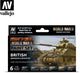 Vallejo val70204 - model color - wwii british armour infantry set 6 x 17 ml