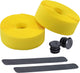 Bbb cycling stuurlint racefiets - zelfklevend stuurtape met stretch materiaal - antislip - lengte: 200cm - dikte: 2mm - inclusief stuurdoppen - geel - raceribbon bht-01