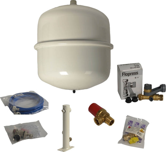 Plieger ketelaansluitset - expansievatset - 4-gats - 1.0 bar voordruk - 18 liter - wit