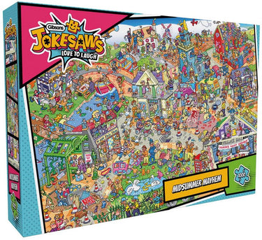 Gibsons - jokesaws: midsummer mayhem (door phil dobson) - 1000 stukjes 68×49cm (b×h) - legpuzzel voor volwassenen