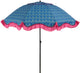 Edelman mitchell parasol hart blauw - ø220 x 238 cm