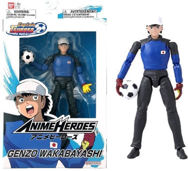 Bandai - anime heroes - captain tsubasa - anime heroes figuur 17 cm - genzo wakabayashi - actiefiguur met accessoires - manga figuur - 37792
