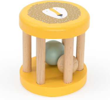 Trixie houten rollende rammelaar - mr. lion - eerste speelgoed baby - kraamcadeau - voor jongens meisjes