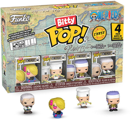 Funko one piece sanji (bitty pop!) vinylfiguurtjes (set van 4) unisex pop! - neutraal - standard