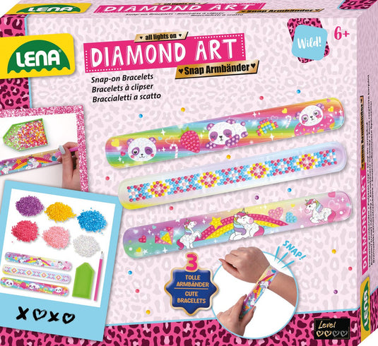 Lena diamond art snap armbanden - creatief speelgoed voor kinderen.