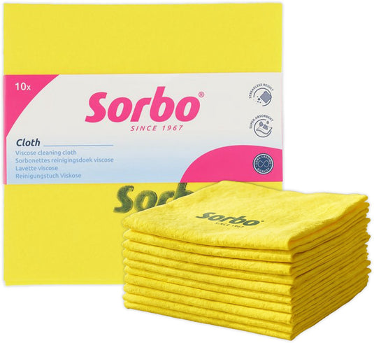 Sorbo nettes - schoonmaakdoeken - set van 10 stuks - 38x38 cm - absorberend en wasbaar