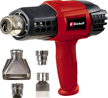 Einhell elektrische verfafbrander te-ha 2000 e - 2.000 w - 9 temperatuurinstellingen 50-550° - 3 luchtstroom standen - incl. uitgebreide nozzle-accessoires