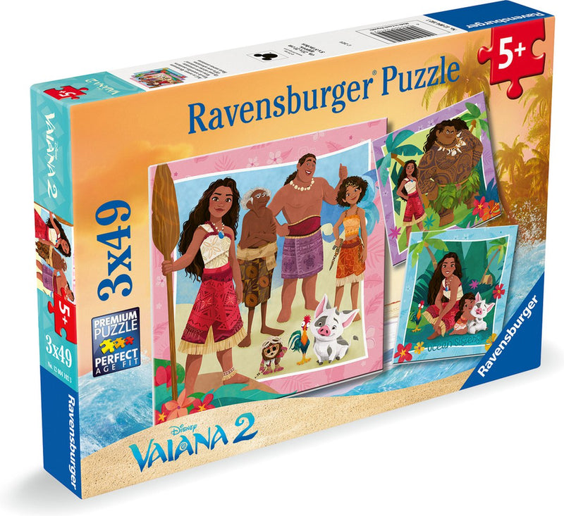 Afbeelding laden in galerijviewer, Ravensburger puzzel vaiana 2 op naar nieuwe avonturen! - legpuzzel - 3x49 stukjes
